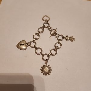 Sterling silver 925 bracelet with charms